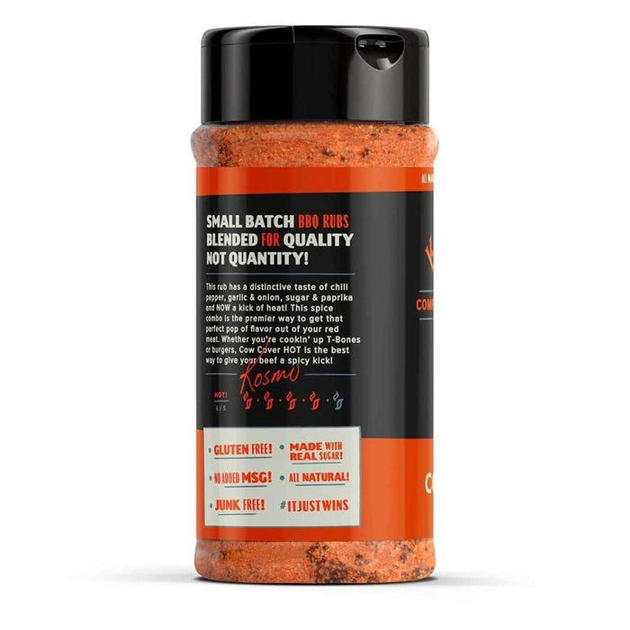 Best Before Date Clearance - Kosmo's Q - Cow Cover Hot BBQ Rub