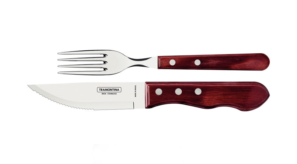 Tramontina Churrasco Jumbo Steak Cutlery 12 Piece Set - Red