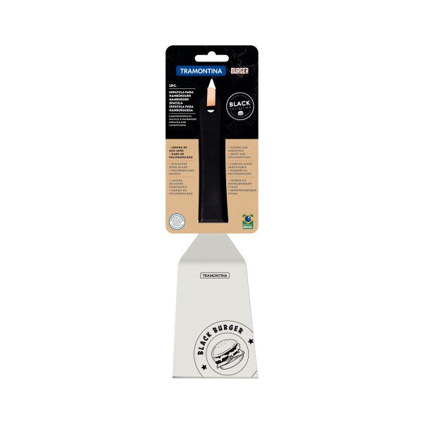 Tramontina Churrasco Black Barbecue Burger Spatula 6", 15cm