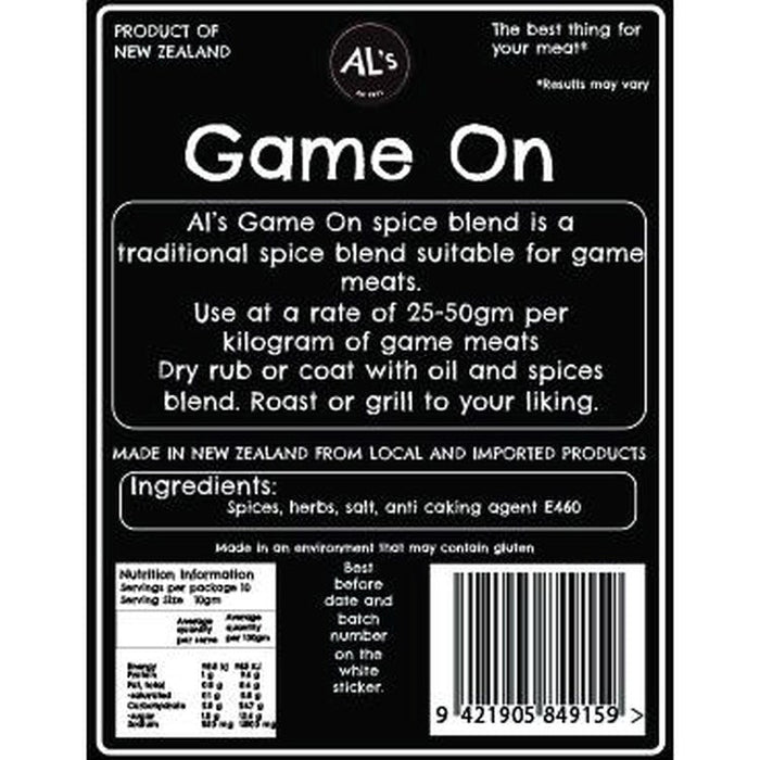 Best Before Date Clearance - Al's Game On Spice Blend