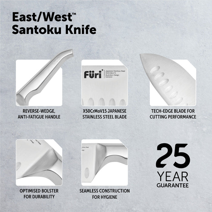 Furi Pro East/West™ Santoku Knife 17cm