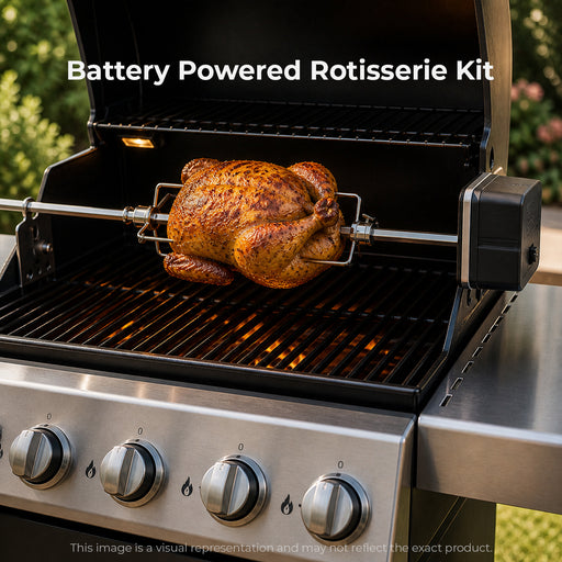 Outdoor Magic AC/DC Battery Powered Rotisserie Kit