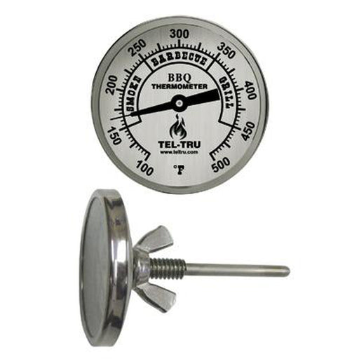 Tel-Tru BBQ Thermometer BQ225 - 2" dial & 2.5" stem