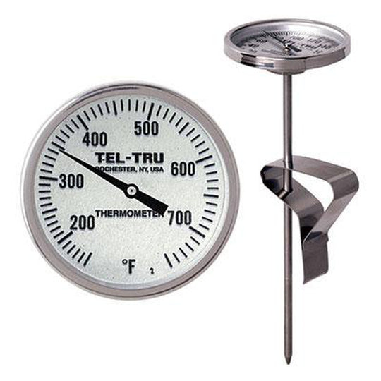 Tel-Tru Ceramic Grill Thermometer LT225R - 2" Dial & 3.5" stem