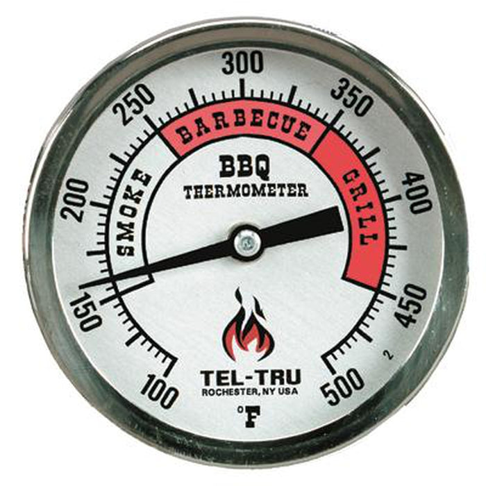 Tel-Tru BBQ Thermometer BQ300 - 3" dial & 2.5" stem