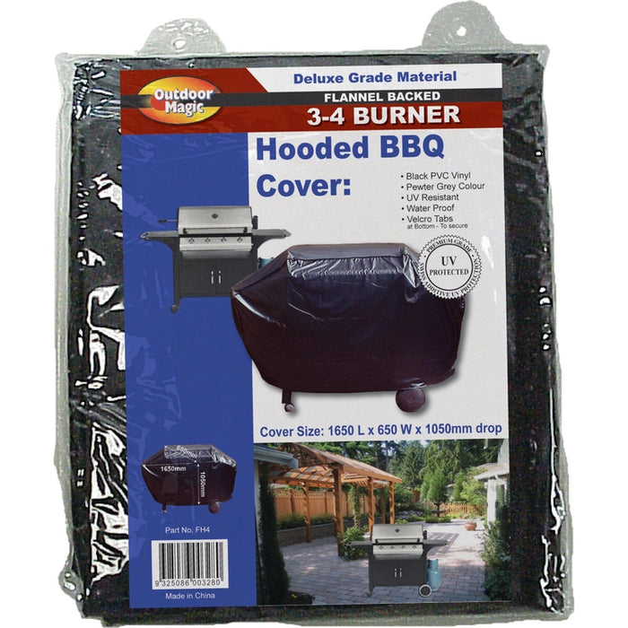 Outdoor Magic Deluxe Hooded 3 - 4 Burner BBQ Cover