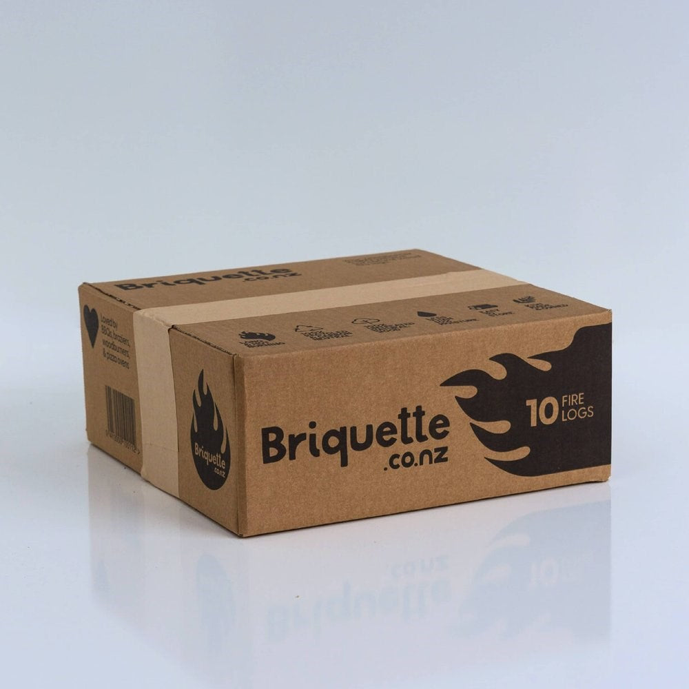 Briquette Hardwood Fire Logs - Box of 10