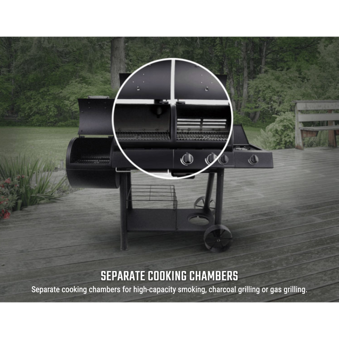 Cestino Carbone Oklahoma Joe | Acciaio Inox | Con Manico | Per Griglie Offset | 31x31x20 Cm - Foto 6