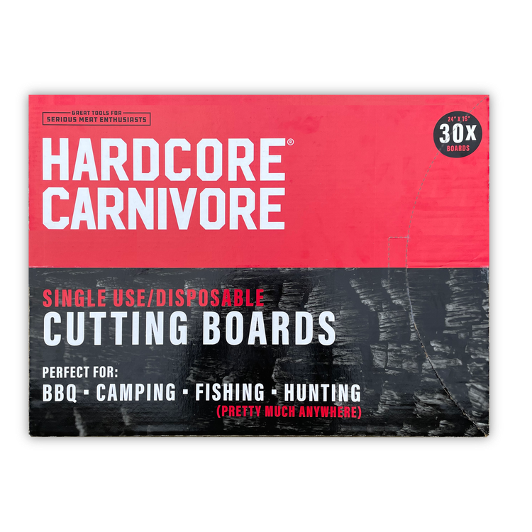 Hardcore Carnivore - Disposable Cutting Board - pack of 30