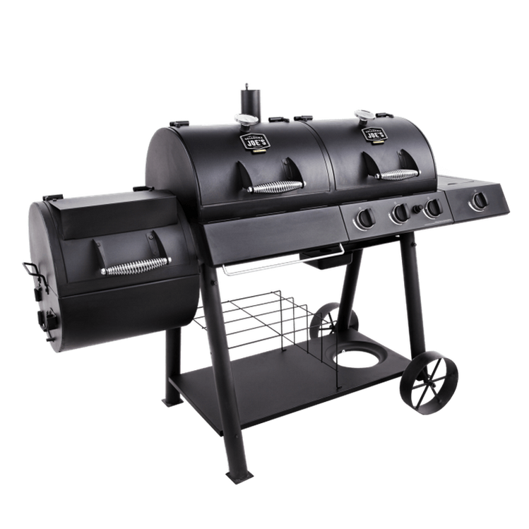 Oklahoma Joe Longhorn Combo Charcoal/Gas Smoker & Grill — Low 'N Slow