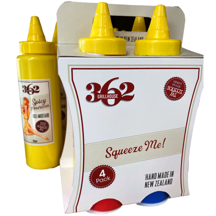 362 Grillhouse Squeeze Me Condiment 4 Pack Combo