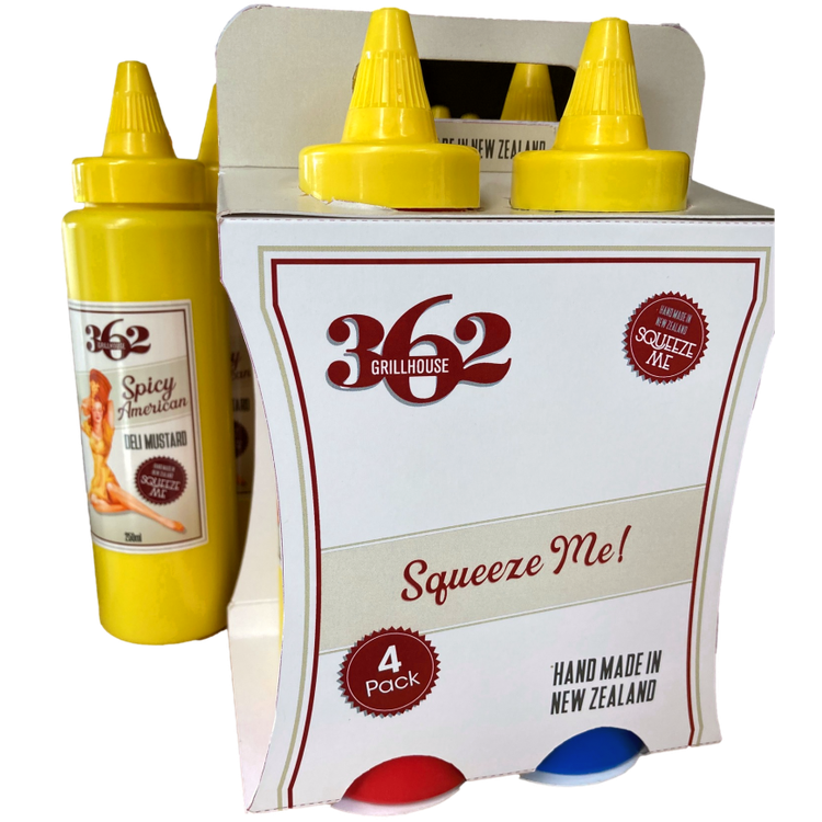 362 Grillhouse Squeeze Me Condiment 4 Pack Combo